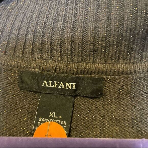 NWOT ALFANI Brown Glitter Sweater, Cowl- neckline Sz XL (1052) - Picture 3 of 4